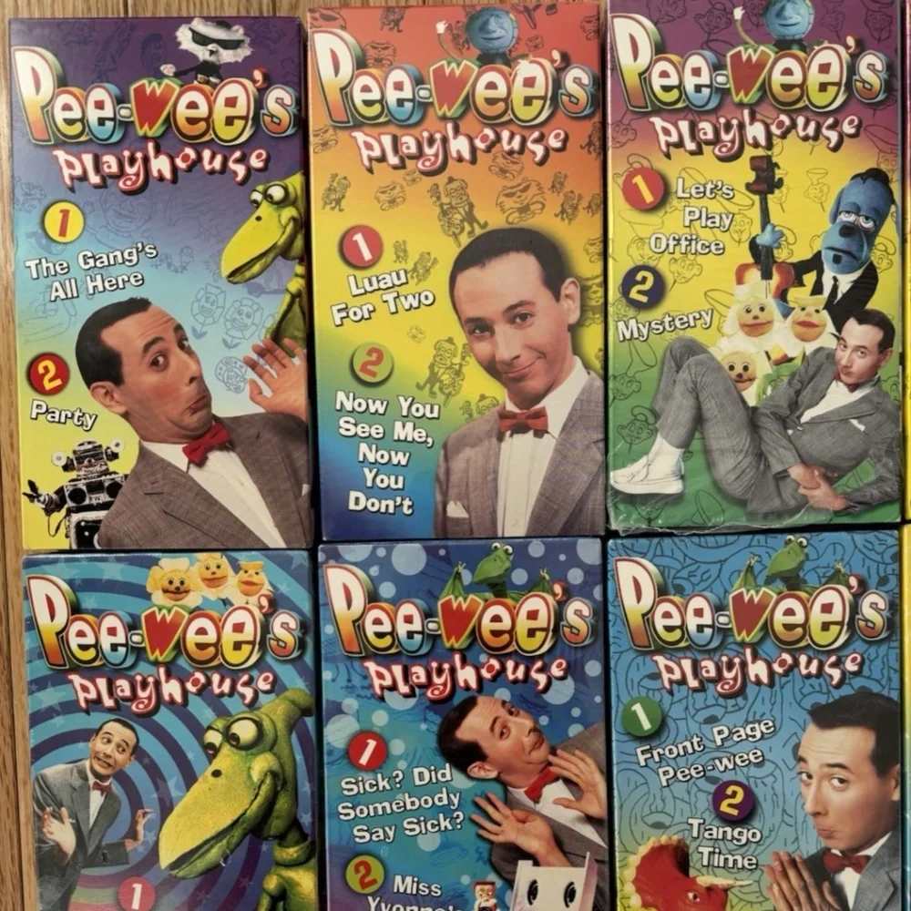Pee Wee's Playhouse VHS Set of 11 Tapes - 9 are Factory Sealed PeeWee Herman
